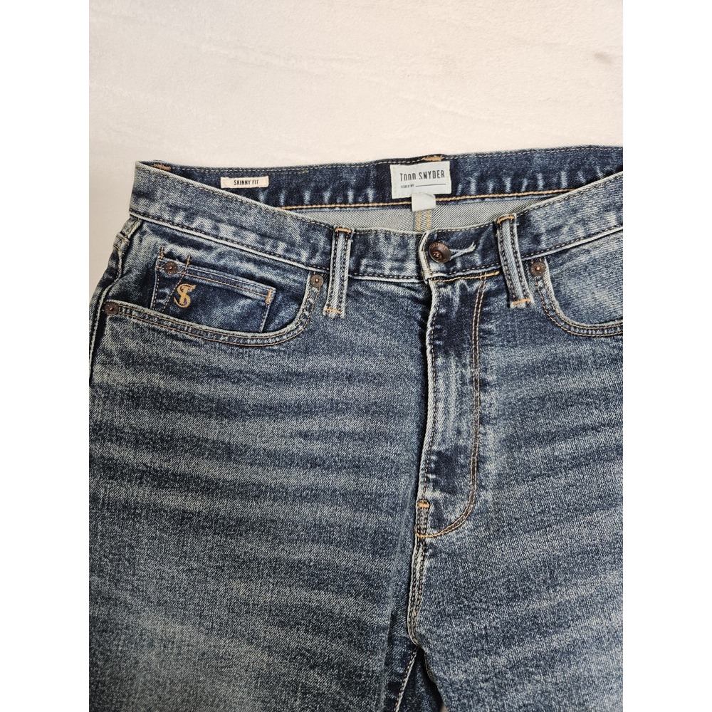 Todd Snyder Denim Blue Jeans Stretch 5-Pocket Straight Fit Men Size 32x31 - Picture 2 of 11